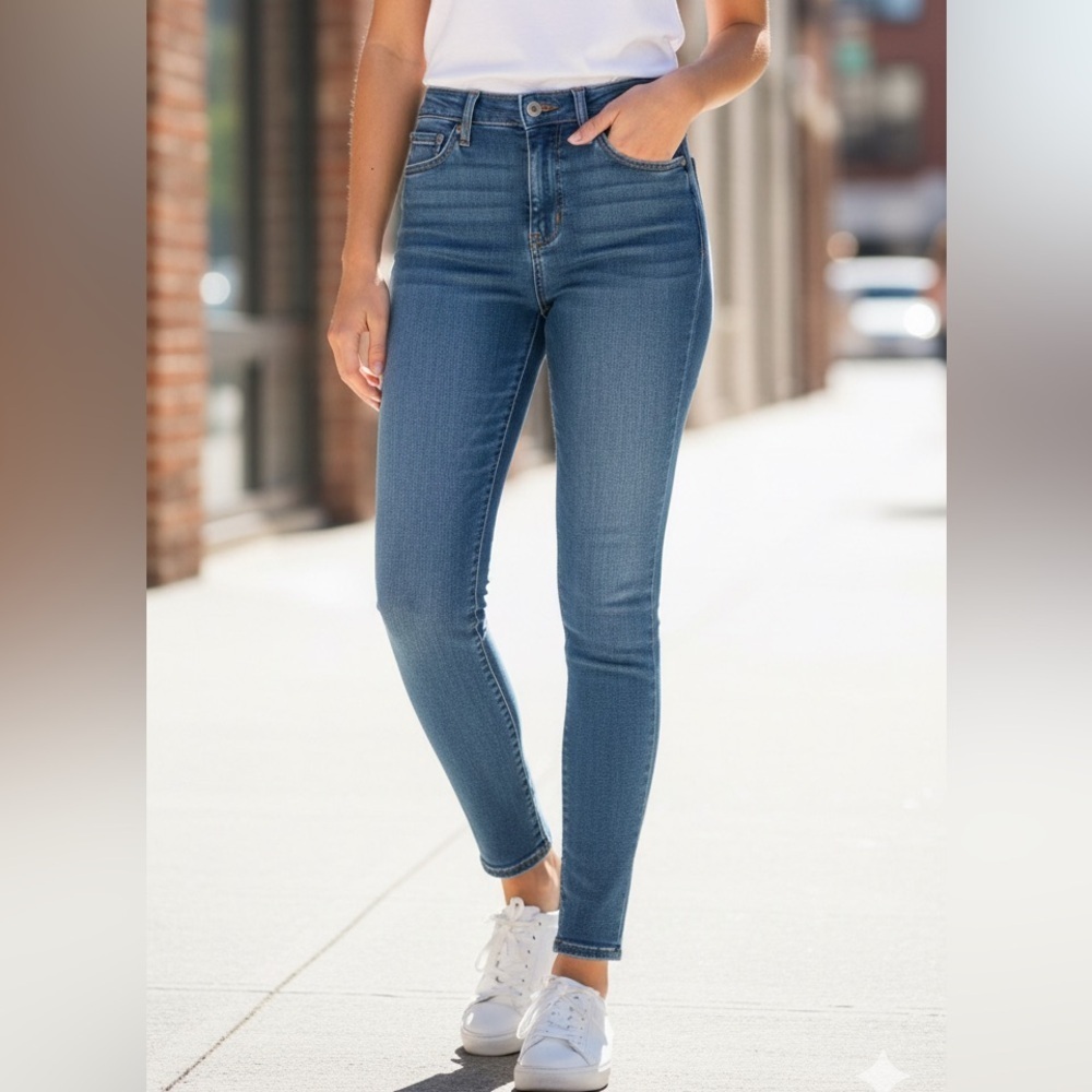 Flying Monkey Women's Blue Denim High Rise Skinny Jeans Size 25